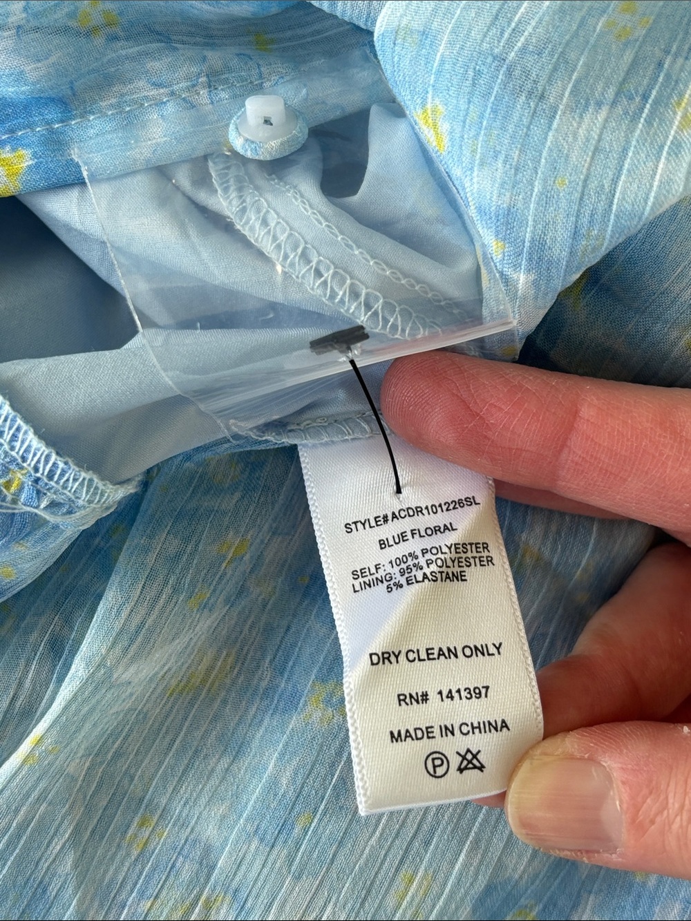 ASTR the Label Midsummer Dress in Blue Floral M - Picture 13 of 15